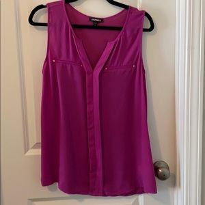 Magenta sleeveless blouse
